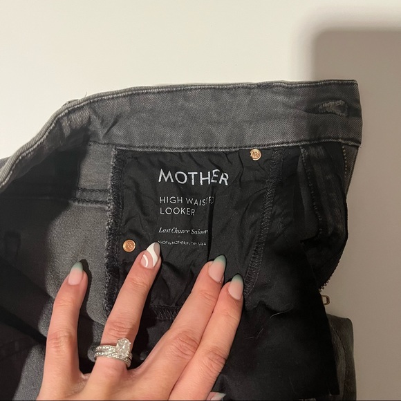 MOTHER Women's Skinny Jeans in Dark Gray - Picture 6 of 8